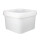 Plastic bucket with lid, PP, square, 3.5 liters, food-safe White