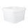 Plastic bucket with lid, PP, square, 3.5 liters, food-safe White