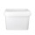 Plastic bucket with lid, PP, square, 3.5 liters, food-safe White