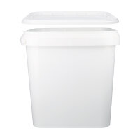 Plastic bucket with lid, PP, square, 3.5 liters,...