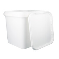 Plastic bucket with lid, PP, square, 3.5 liters,...