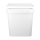 Plastic bucket with lid, PP, square, 3.5 liters, food-safe White White