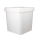 Plastic bucket with lid, PP, square, 3.5 liters, food-safe White White