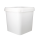 Plastic bucket with lid, PP, square, 3.5 liters, food-safe White White