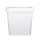 Plastic bucket with lid, PP, square, 3.5 liters, food-safe White White