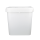 Plastic bucket with lid, PP, square, 3.5 liters, food-safe White White