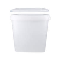 Eimer mit Deckel eckig 8 Liter Lebensmittelecht Transparent