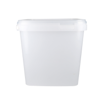 Eimer mit Deckel eckig 8 Liter Lebensmittelecht Transparent