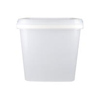 Eimer mit Deckel eckig 8 Liter Lebensmittelecht Transparent
