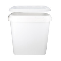 Plastic bucket with lid, PP, square, 8.8 liters,...