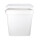 Plastic bucket with lid, PP, square, 8.8 liters, food-safe White