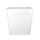 Plastic bucket with lid, PP, square, 8.8 liters, food-safe White