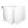 Plastic bucket with lid, PP, square, 8.8 liters, food-safe White