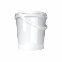 Plastic bucket with lid, PP, round, 0.98 liters, food safe