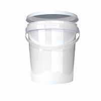 Plastic bucket with lid, PP, round, 0.98 liters, food safe