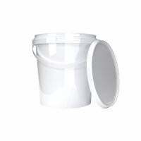 Plastic bucket with lid, PP, round, 0.98 liters, food safe