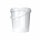 Plastic bucket with lid, PP, round, 0.98 liters, food safe