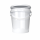 Plastic bucket with lid, PP, round, 0.98 liters, food safe