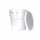 Plastic bucket with lid, PP, round, 0.98 liters, food safe