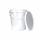 Plastic bucket with lid, PP, round, 0.98 liters, food safe