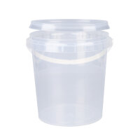 Plastic bucket with lid, PP, round, 0.98 liters, food...