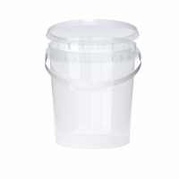 Eimer mit Deckel 1 Liter rund transparent...
