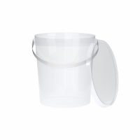 Eimer mit Deckel 1 Liter rund transparent...