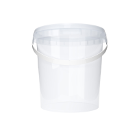 Eimer mit Deckel 1 Liter rund transparent lebensmittelecht luftdicht