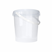 Eimer mit Deckel 1 Liter rund transparent lebensmittelecht luftdicht