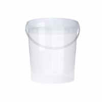 Eimer mit Deckel 1 Liter rund transparent lebensmittelecht luftdicht