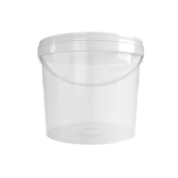 Bucket with lid 5 litre round transparent food-safe airtight