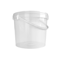 Bucket with lid 5 litre round transparent food-safe airtight