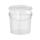 Bucket with lid 5 litre round transparent food-safe airtight