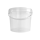 Bucket with lid 5 litre round transparent food-safe airtight