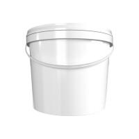 Plastic bucket with lid, PP, round, 4 liters, food safe White