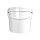 Plastic bucket with lid, PP, round, 4 liters, food safe White