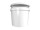 Plastic bucket with lid, PP, round, 4 liters, food safe White