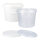 Plastic bucket with lid, PP, round, 4 liters, food safe