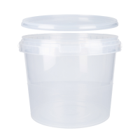 Eimer mit Deckel 4 Liter rund transparent...