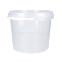 Eimer mit Deckel 4 Liter rund transparent lebensmittelecht luftdicht
