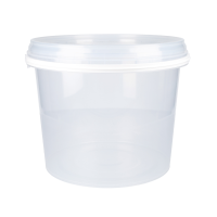 Eimer mit Deckel 4 Liter rund transparent lebensmittelecht luftdicht
