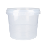 Eimer mit Deckel 4 Liter rund transparent lebensmittelecht luftdicht