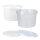 Plastic bucket with lid, PP, round, 3 liters, food safe