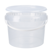 Eimer mit Deckel 3 Liter rund transparent...
