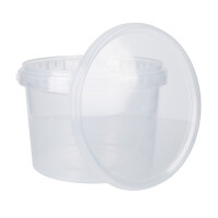 Plastic bucket with lid, PP, round, 2 liters, food safe...