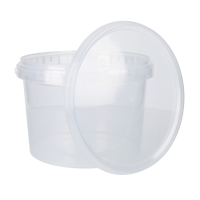 Eimer mit Deckel 3 Liter rund transparent...
