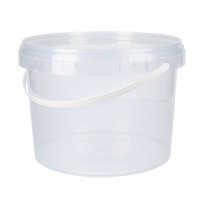 Eimer mit Deckel 3 Liter rund transparent lebensmittelecht luftdicht