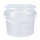 Plastic bucket with lid, PP, round, 2 liters, food safe Transparent