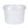 Plastic bucket with lid, PP, round, 2 liters, food safe Transparent