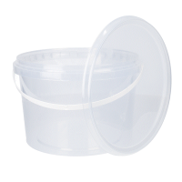 Eimer mit Deckel 2 Liter rund transparent lebensmittelecht luftdicht